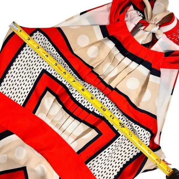 Eliza J Scarf Print Crepe de Chine Fit & Flare Sleeveless Maxi Dress - Picture 12 of 16